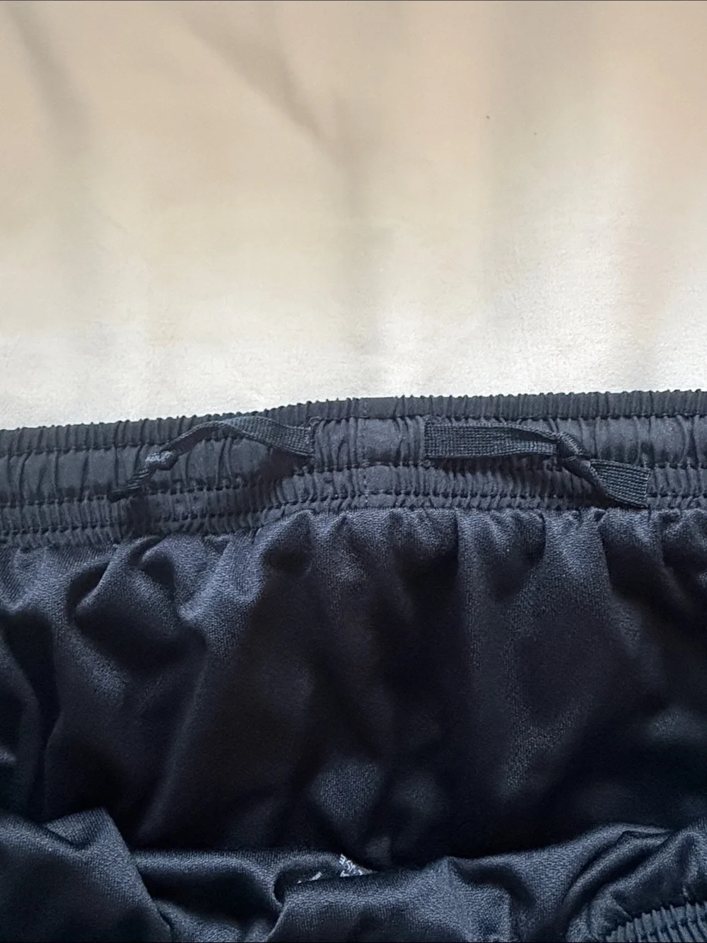 Nike Black Athletic Shorts with White Swoosh